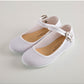 White Flower Girl Shoes